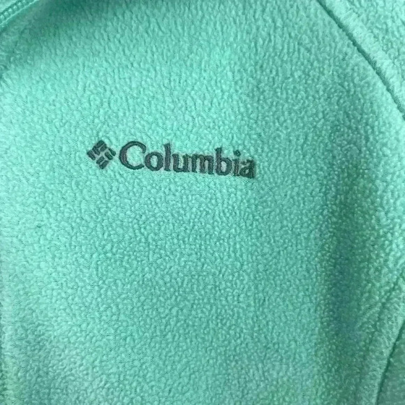 Columbia girls size medium mint green full zip jacket with pockets - Picture 5 of 7
